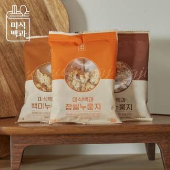 홈쇼핑 히트상품★[미식백과] 누룽지 50g x 30봉 ( 백미 10봉 + 찹쌀 10봉 + 오곡 10봉 )